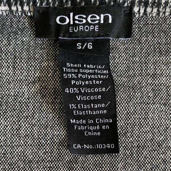 Olsen Gray & Black Houndstooth Long Cardigan Sz 6 - Picture 12 of 15